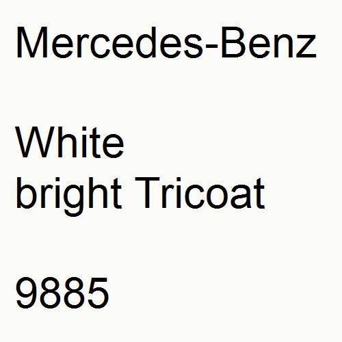 Mercedes-Benz, White bright Tricoat, 9885.